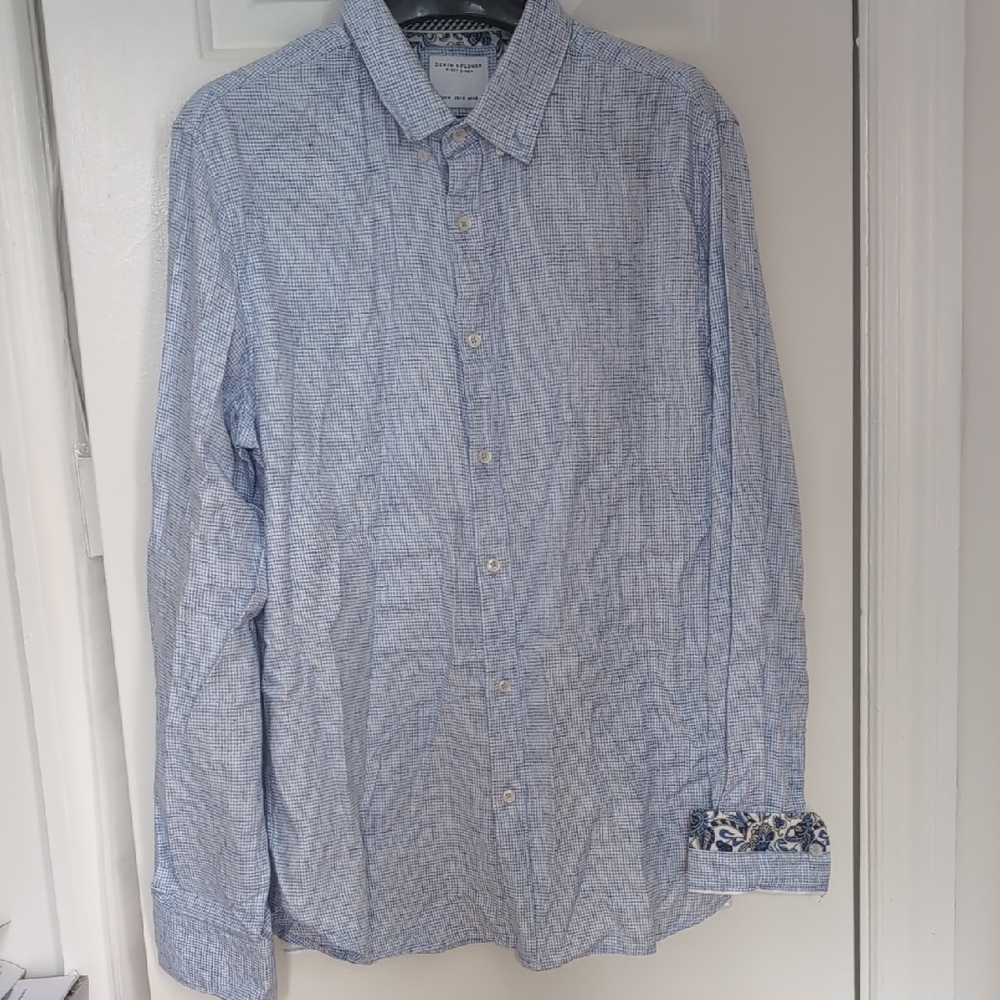 Blue Casual Button Down Shirt